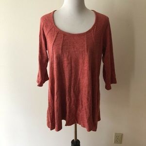 Deletta rose 3/4 sleeve top - womens large